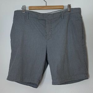Peuterey check plaid 3 ring slide cinch shorts